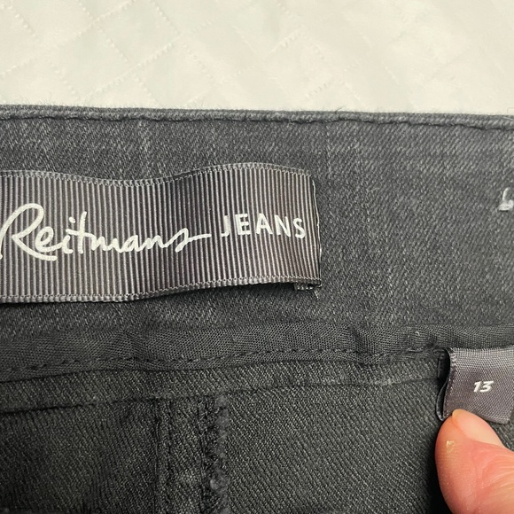 ⬇️ 2/$20.00 ⬇️ Reitmans Size 13 Black/Grey Pull On Slim Jeans. - Picture 5 of 8